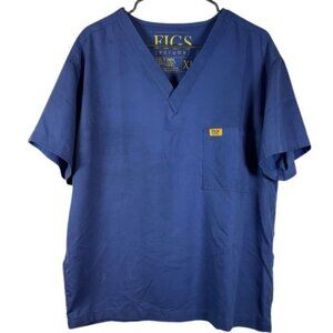 FIGS Blue V-Neck Top Surgeon Pharmacist Doctor Nurse Cargo Scrubs Size XL #2996